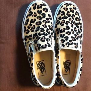 Unisex Authentic Classic Skate Sneakers Slip On - Leopard Unisex 8 Men 9.5 Women